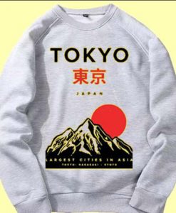 Tokyo Japan Mountain Fuji Grey Sweatshirts