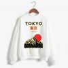 Tokyo Japan Mountain Fuji White Sweatshirts