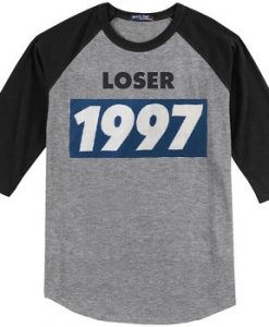 Youth Looser 1997 Grey Black Raglan T shirts