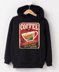 Coffee Shop Hot Coffee Black Hoodie
