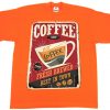 Coffee Shop Hot Coffee Orange T shirts