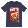 Coffee Shop Hot Coffee purple T shirts