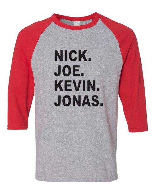 JOBROS Nick Joe Kevin Grey Red Raglan T shirts