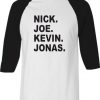 JOBROS Nick Joe Kevin White Black Raglan T shirts