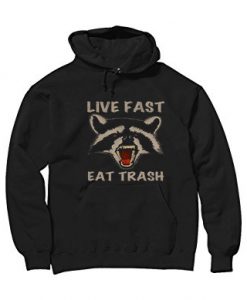 Live Fast Eat Trash Black Hoodie