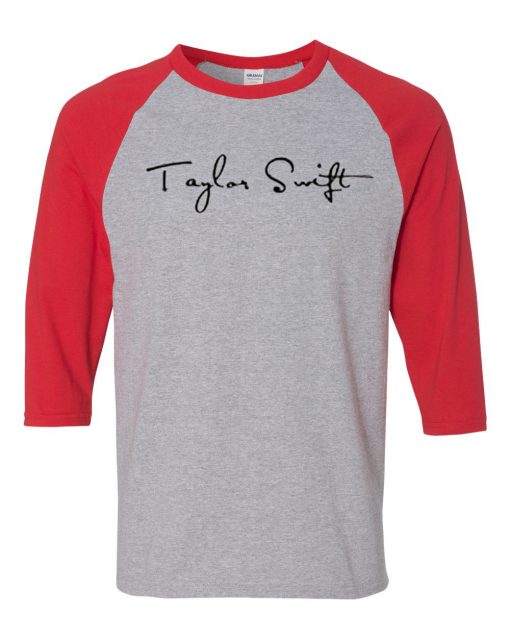 Taylor Swift Grey Red Raglan T shirts