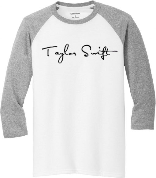 Taylor Swift White Grey Raglan T shirts