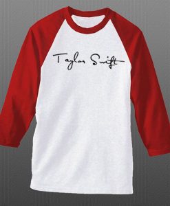 Taylor Swift White Red Raglan T shirts