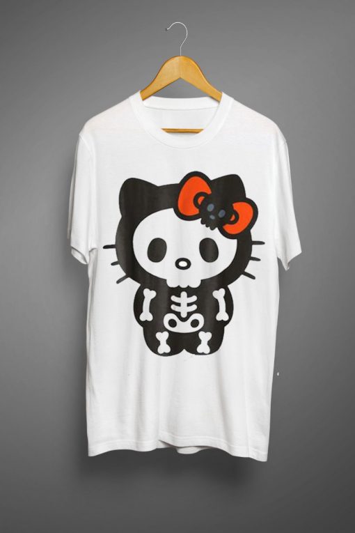 Hello Kitty Skeleton Halloween T Shirt