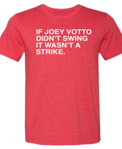 IF JOEY VOTTO DIDN'T SWING IT WASN'T A STRIKE. T SHIRTS
