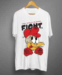 CockFight White T shirts