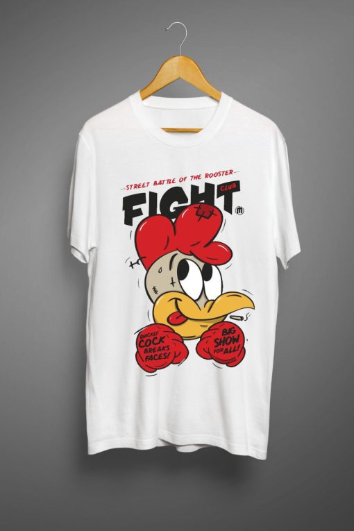 CockFight White T shirts