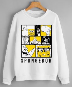 SpongeBob SquarePants Black and Yellow White Sweatshirts