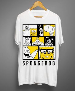 SpongeBob SquarePants Black and Yellow White T shirts