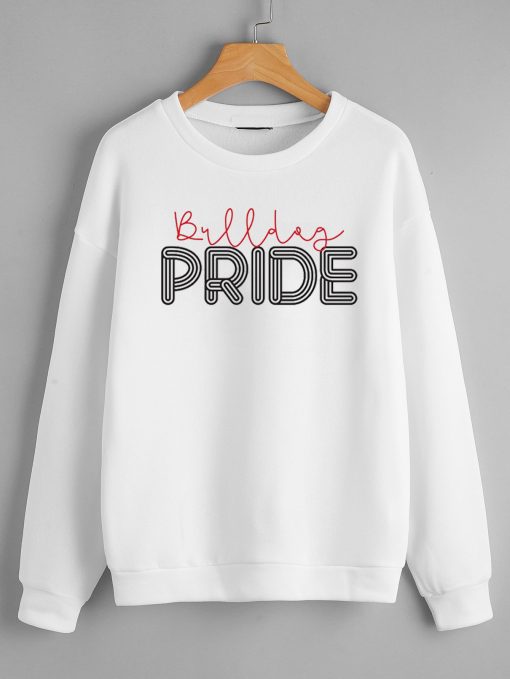 Bulldog Pride White Sweatshirts