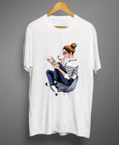 Butterfly and Coffee Woman T shirts