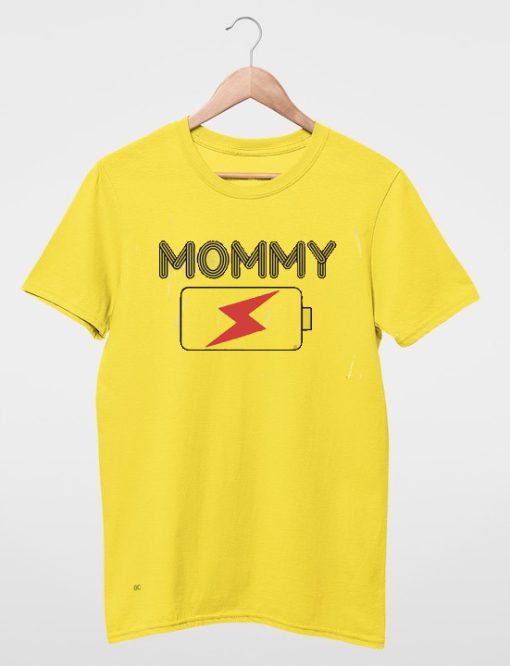 Mommy Charge Yellow T shirts