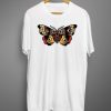 Women Lady Cartoon Butterfly Floral T-shirt