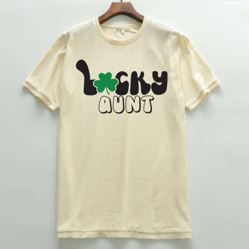 Lucky aunt Cream T shirts