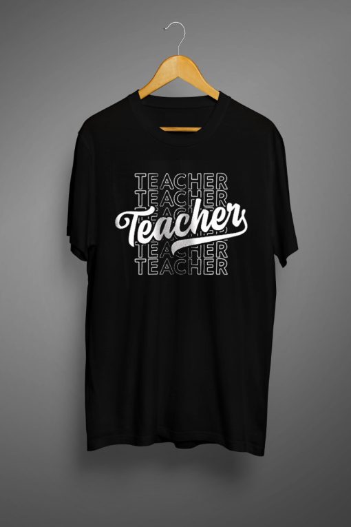 Teacher mirror T shirts Black