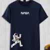 Men Letter And Astronaut Print T shirts